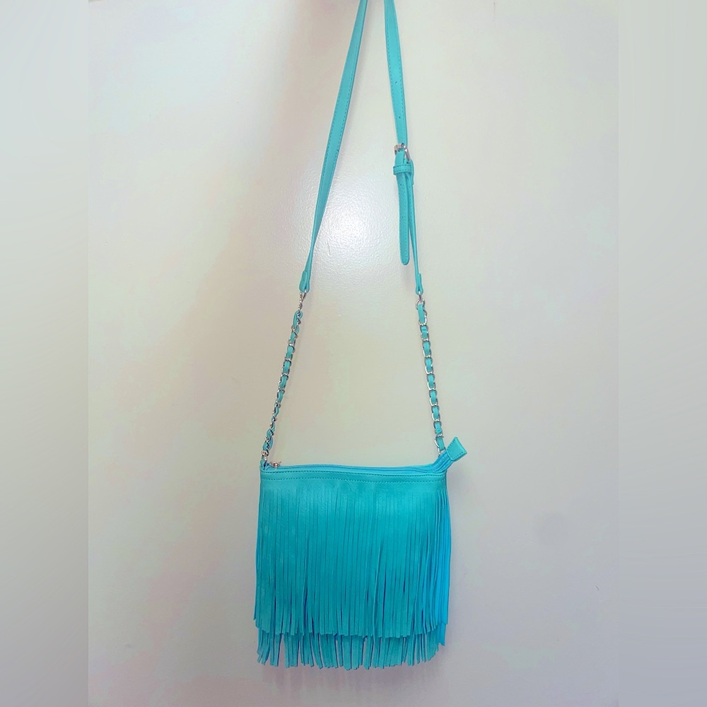 Turquoise Fringe Crossbody Purse from Boutique